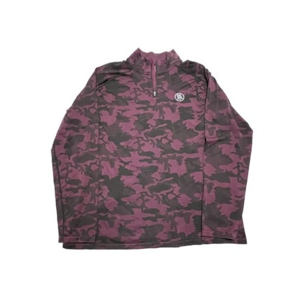 UNRL x Barstool Sports Men’s 1/4 Zip Stretch Purple Camouflage Pullover Size XL